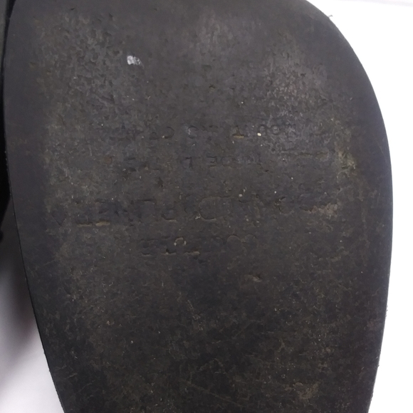 DONALD J. PLINER Black Suede Platform Heels Front Bow Detail EUC - Picture 10 of 15